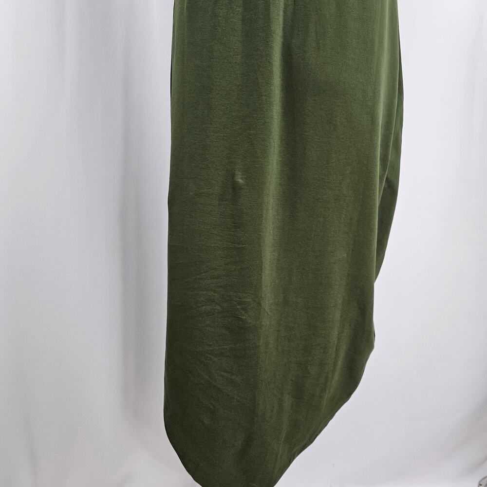 Universal Standard Geneva Green Asymmetrical Cotton Midi Dress Size 4XS/0 NWT - Picture 9 of 13